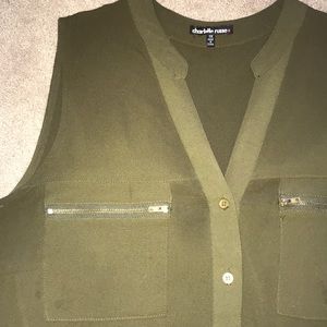 olive green top - donating soon!